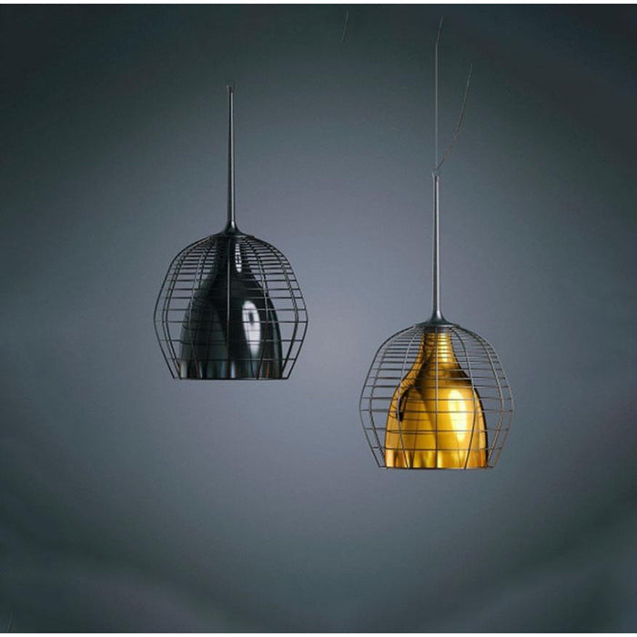 LÁMPARA COLGANTE CAGE SOSPENSIONE PICCOLA 1L BRONCE FOSCARINI