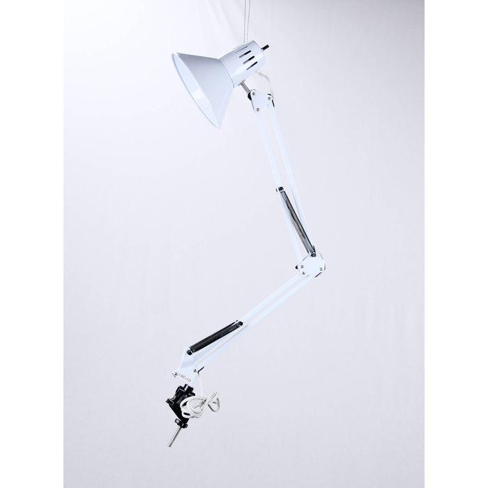 LAMP. ESCRITORIO DE BRAZO FLEXIBLE BLANCO 1L E27 60W