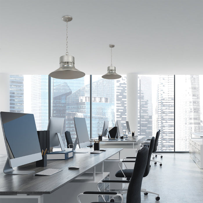 LAMP. LED COLGANTE PLATEADO 1L 70W 100-277V 4000K