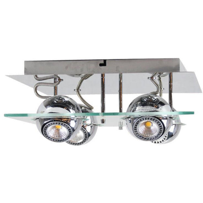 Lámpara Techo Reflectora Cromo 4L Gu10 50W