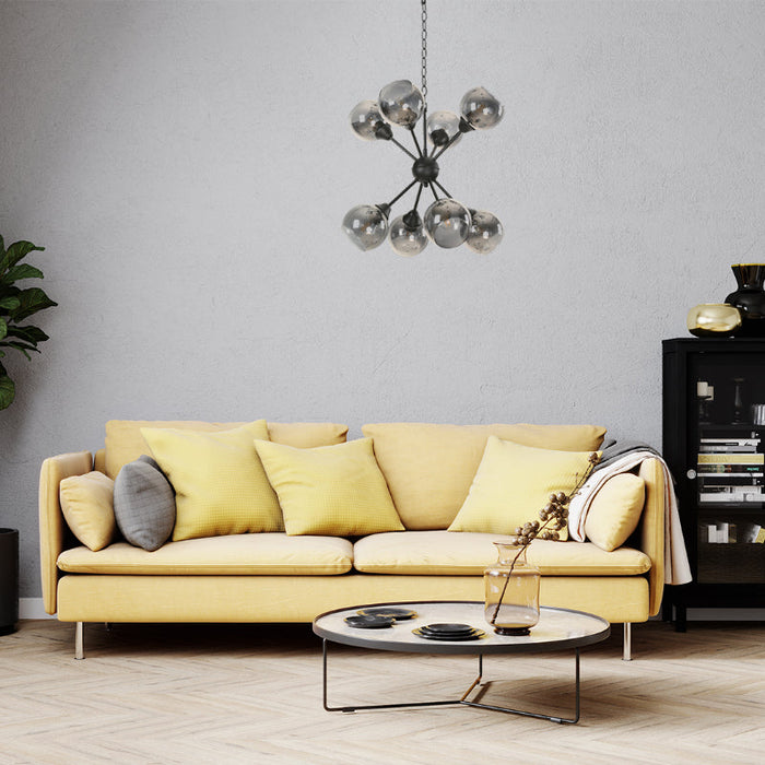 Lámpara Colgante Negro 8L E27 60W