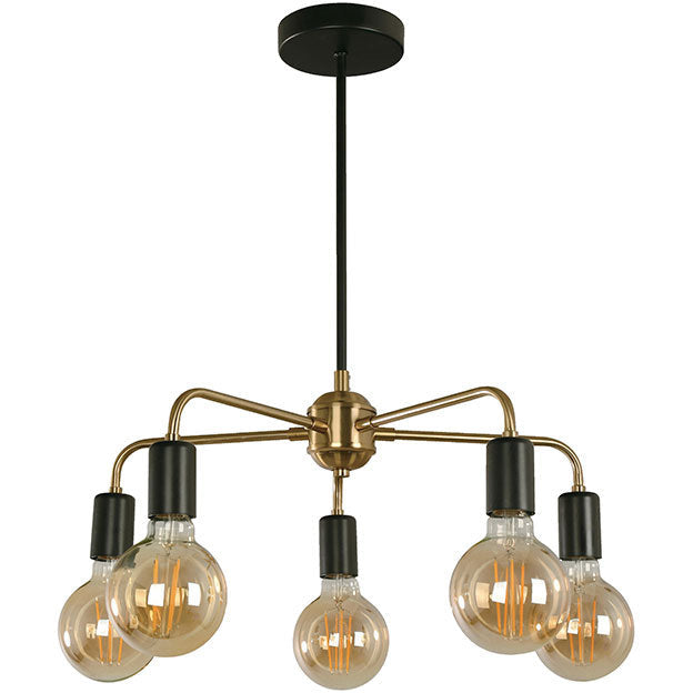 LAMP. TECHO NEGRO DORADO 5L E27 40W