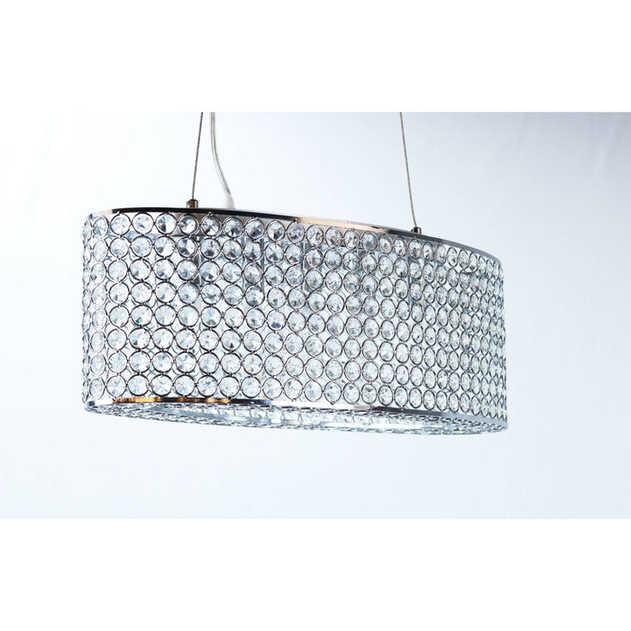 LAMP. COLGANTE TECHO CRISTAL CROMO 7L G9 40W (B/I) (CONVERTIBLE)