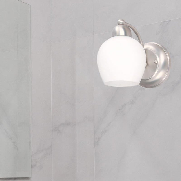 LAMP. PARED NÍQUEL SATINADO 1L E27 60W