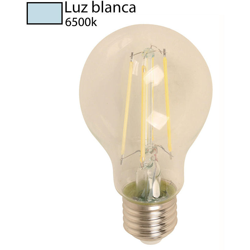 BOMBILLO LED FILAMENTO A60 E27 6W 85-265V 6500K