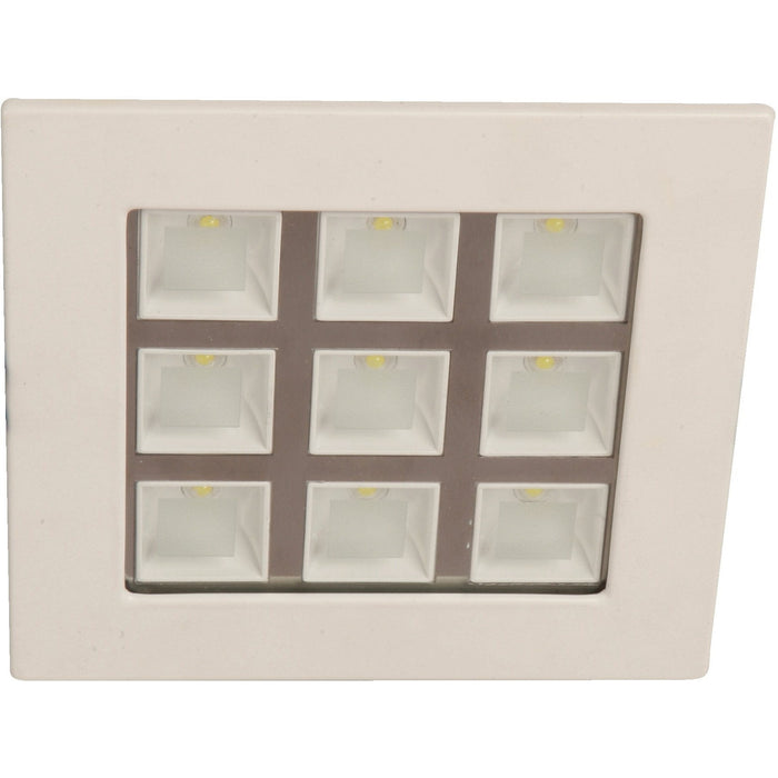 LAMP. PANEL LED*9LT*85-265V*50-60HZ*1W*6000K(B/I)*ACAB. BLANCO MATE/CROMO