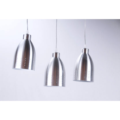 LAMP. COLGANTE NÍQUEL SATINADO 3L E27 60W