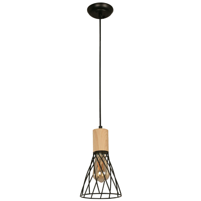 Lámpara Colgante Negro 1L E27 60W