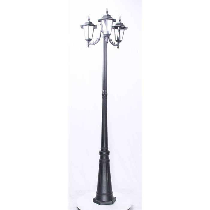 Lámpara Exterior  Poste Negro 3L E27 100W