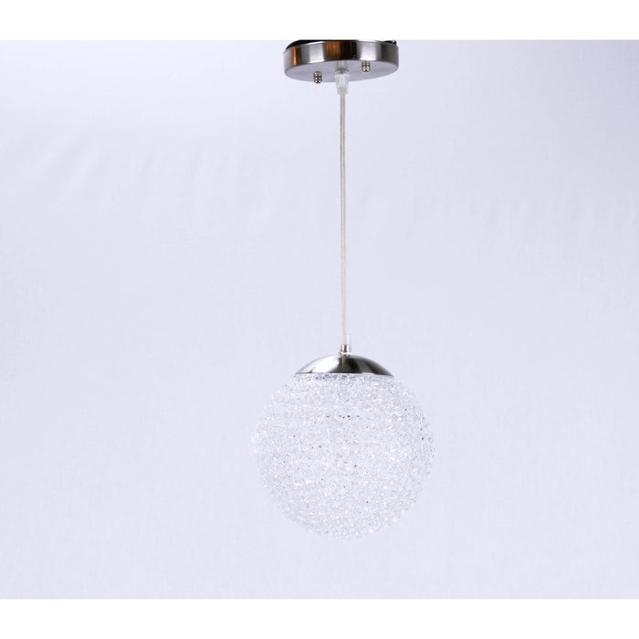 LAMP. COLGANTE NÍQUEL SATINADO 1L E27 60W