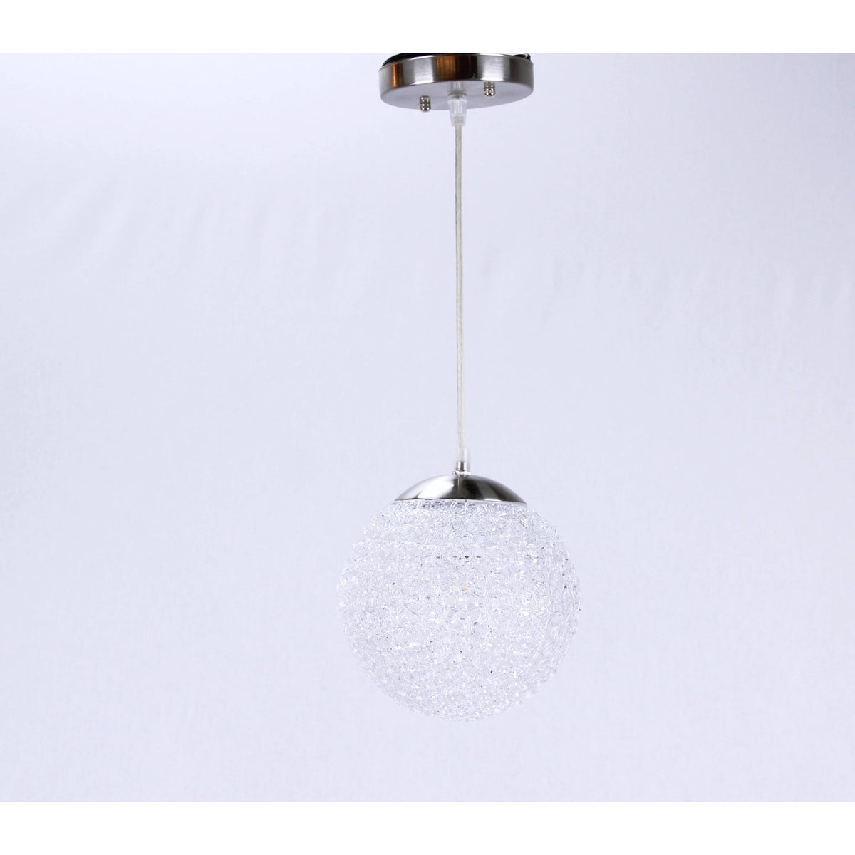 LAMP. COLGANTE NÍQUEL SATINADO 1L E27 60W