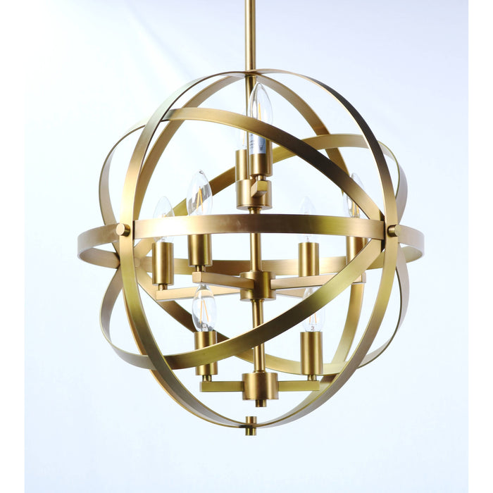 LAMP. TECHO DORADO 8L E14 40W