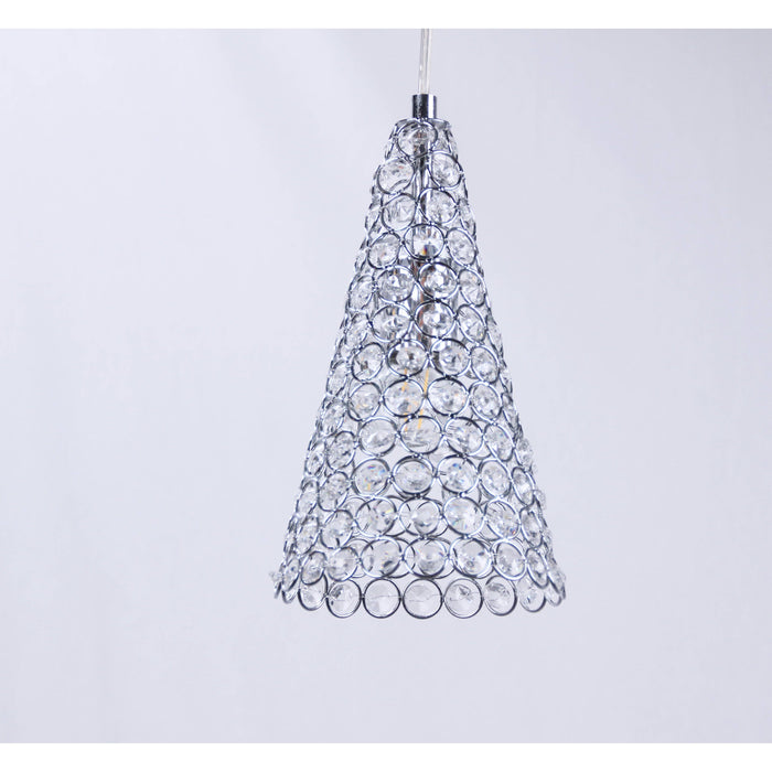 LAMP. COLGANTE CROMO 1L E27 40W