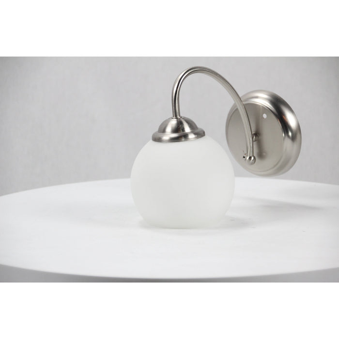 LAMP. PARED NÍQUEL SATINADO 1L E27 60W