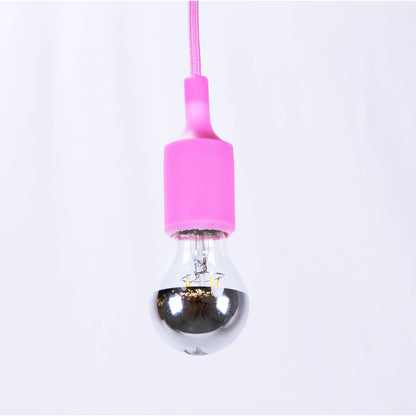 LAMP. COLGANTE ROSADO 1L E27 60W