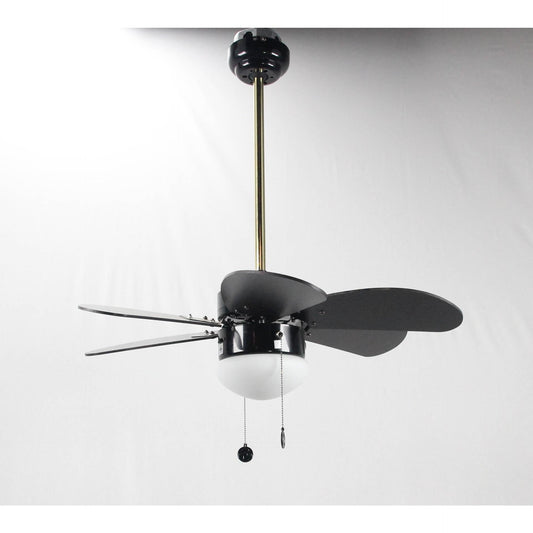 VENTILADOR DE TECHO 32" NEGRO 1L E27 60W