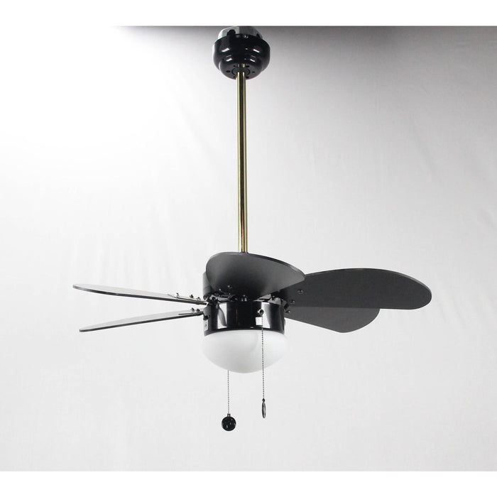 VENTILADOR DE TECHO 32" NEGRO 1L E27 60W