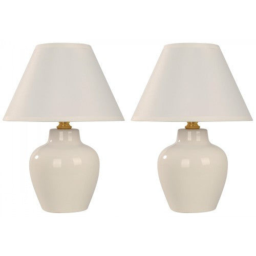 LAMP. MESA BLANCO 1L E27 40W (2 PIEZAS)