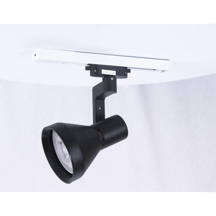 LAMP. DE RIEL NEGRO 1LUZ E27 9W N/B