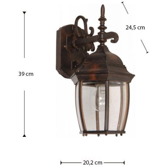 LAMP. EXT. PARED CHOCOLATE 1L E27 100W