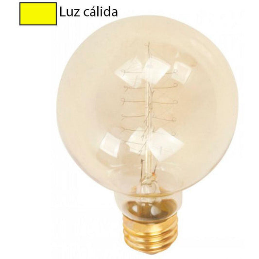 BOMBILLO INCANDESCENTE VINTAGE G80 E27 40W 2700K