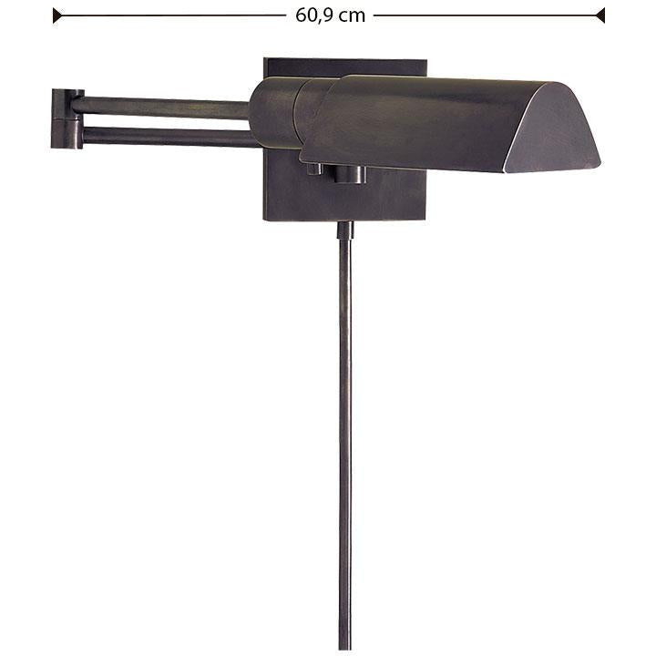 LAMP. PARED BRAZO AJUSTABLE ACAB. BRONCE 1L E26 60W