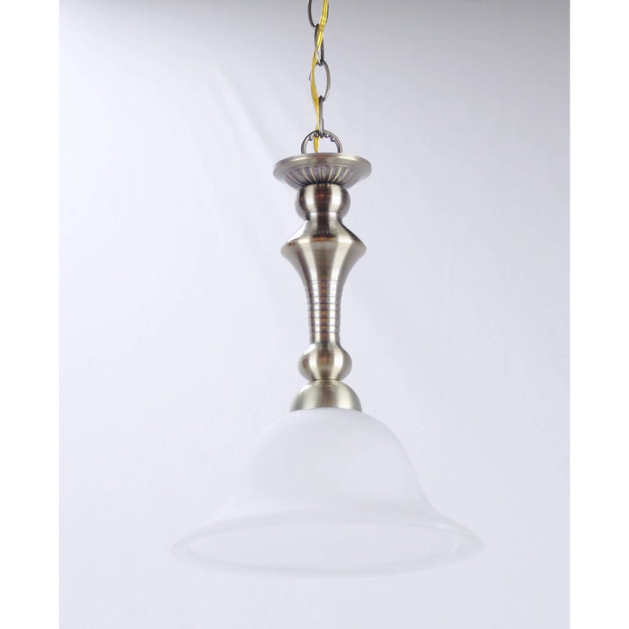 LAMP. COLGANTE NÍQUEL SATINADO 1L E27 60W