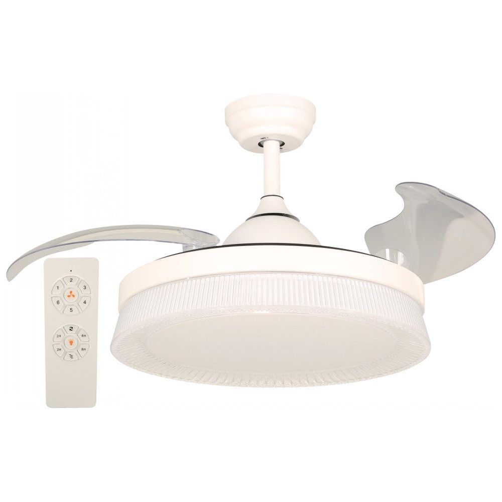 VENTILADOR LED DE TECHO DC 42" BLANCO 3000/4000/6000K CCT RETRACTIL