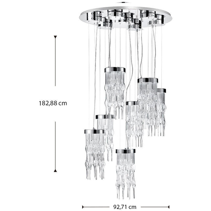 LAMP. LED CHANDELIER VIPER 7L 8W 120V 3000K