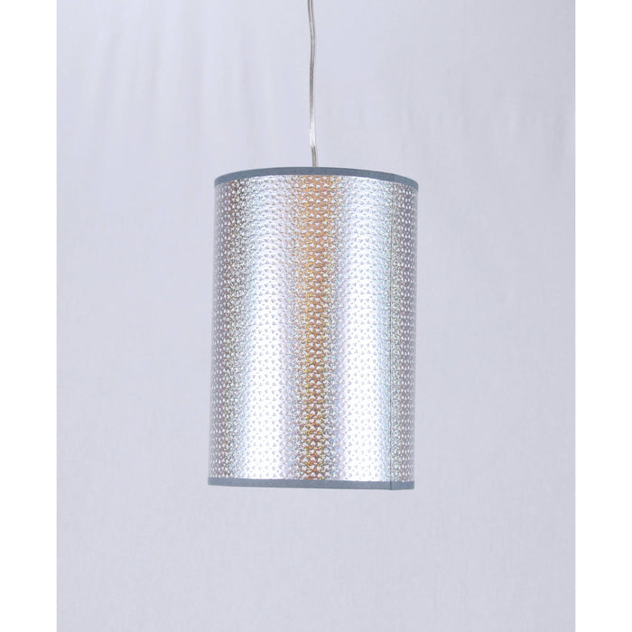 LAMP. COLGANTE PLATEADO 1L E27 60W