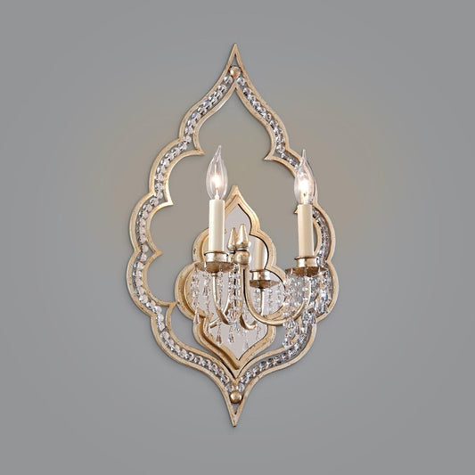 LAMP. APLIQUE CRISTAL BIJOUX PLATEADO 2L E12 60W