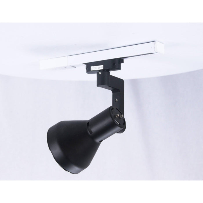 LAMP. DE RIEL NEGRO 1LUZ E27 9W N/B