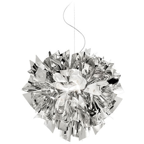 LAMP. COLGANTE VELI PLATEADO 2L E27 8W