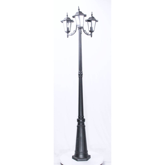 Lámpara Exterior  Poste Negro 3L E27 100W