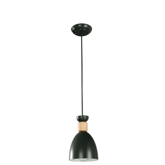 LAMP. COLGANTE NEGRO 1L E27 40W
