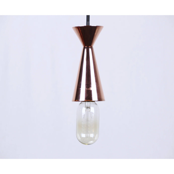 LAMP. COLGANTE COBRE 1L E27 60W