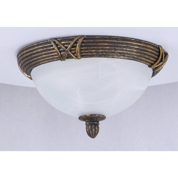 LAMP. TECHO NEGRO CEPILLADO EN DORADO 2LTS E27 60W 120V (B/N)