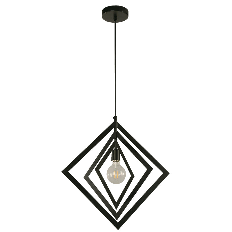 LAMP. COLGANTE NEGRO 1L E27 60W