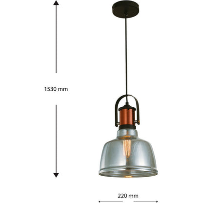 LAMP. COLGANTE NEGRO 1L E27 40W
