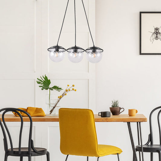 LAMP. COLGANTE NEGRO 3L E27 40W