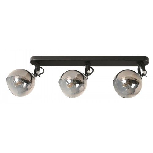 LAMP. TECHO REFLECTORA NEGRO 3L E27 40W