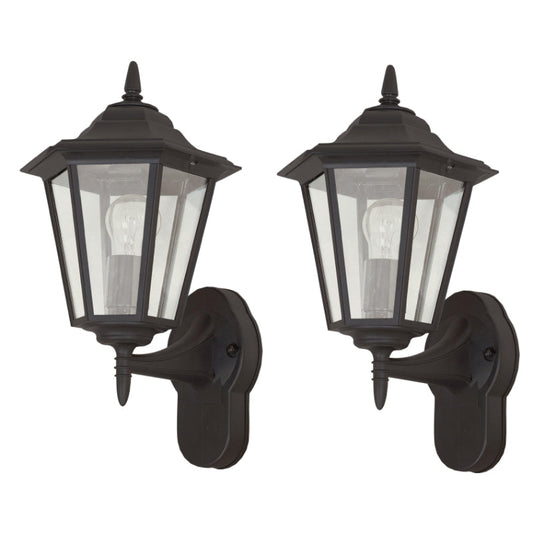 LAMP. EXT. PARED NEGRO 1L E27 60W (2 PIEZAS)