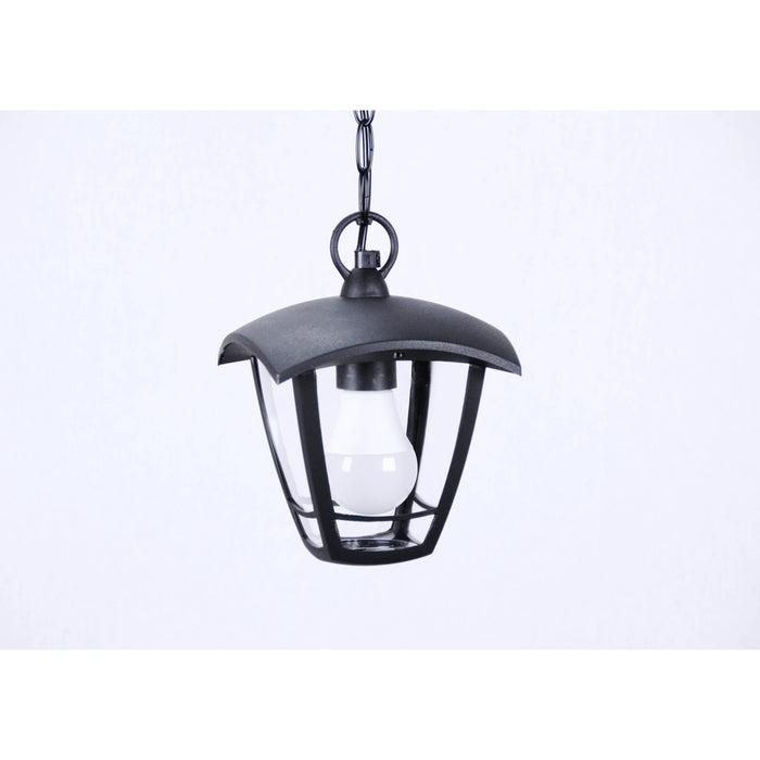 LAMP. EXT. COLGANTE NEGRO 1L E27 60W (IB LED A60 9W 6000K)
