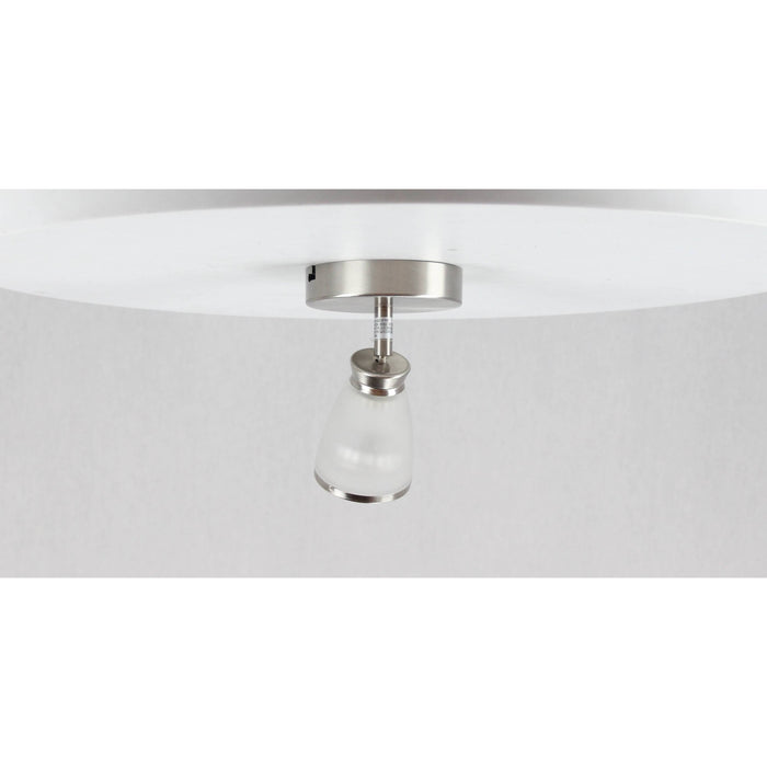 LAMP. TECHO REFLECTORA NÍQUEL SATINADO 1L GU10 50W