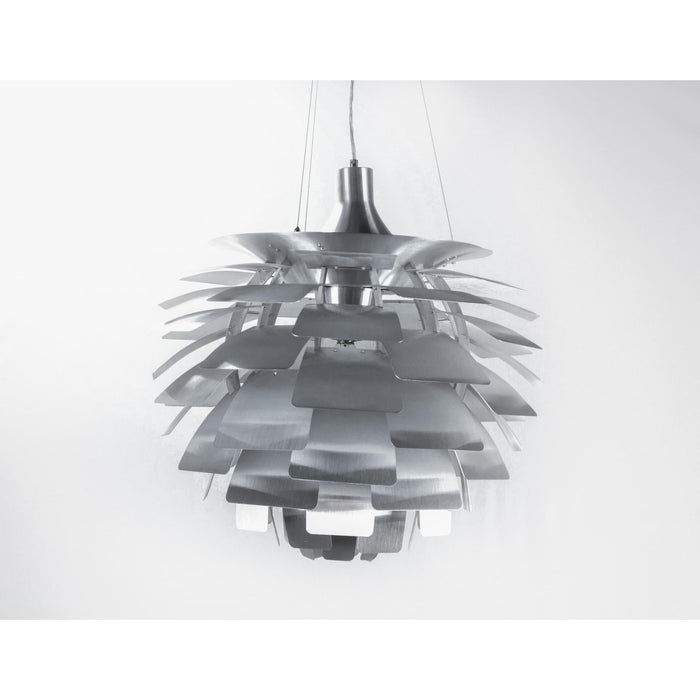 LAMP. COLGANTE PLATEADO 1L E27 100W