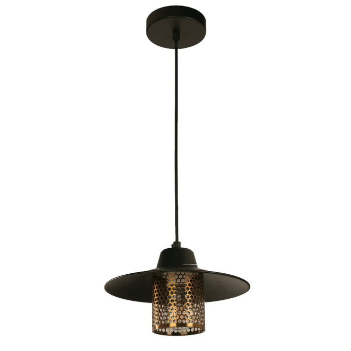 LAMP. COLGANTE NEGRO 1L E27 60W