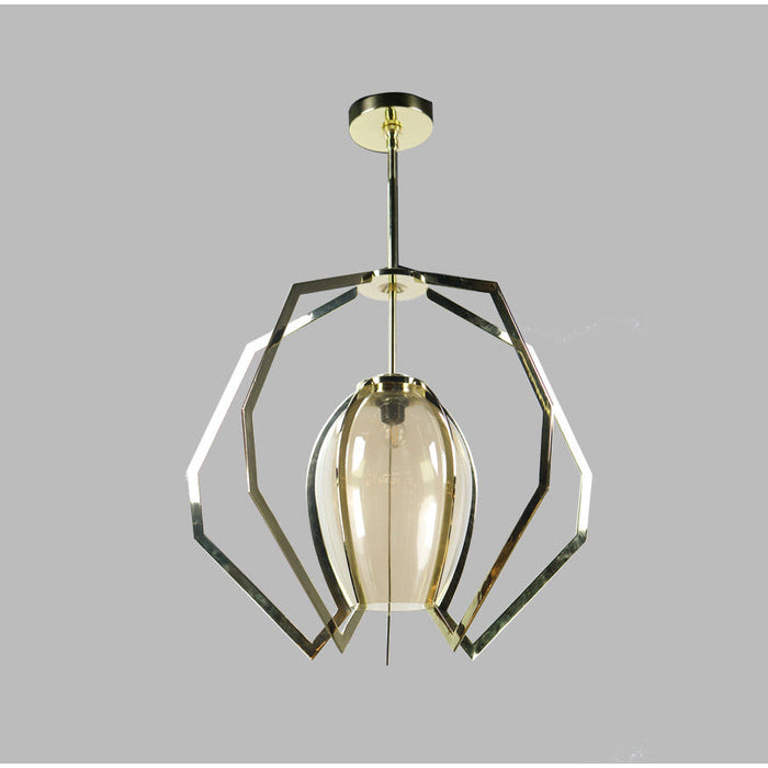 LAMP. COLGANTE DORADO 1L E27 5W (CUERPO)