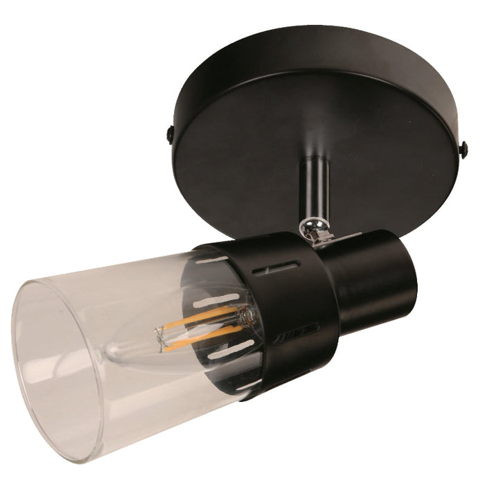 LAMP. TECHO REFLECTORA NEGRO 1L E14 40W
