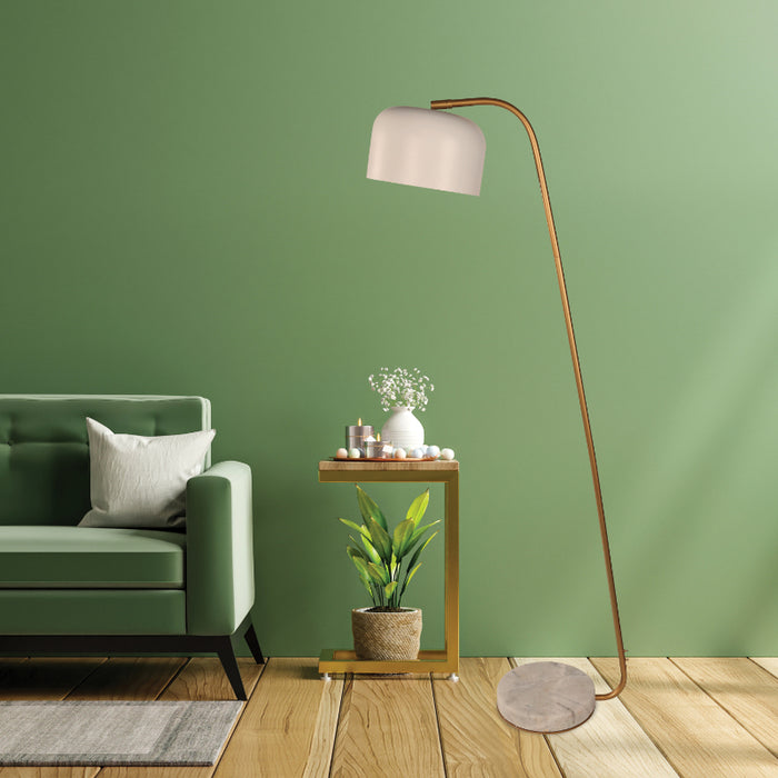 LAMP. PIE BLANCO+DORADO 1L E27 60W