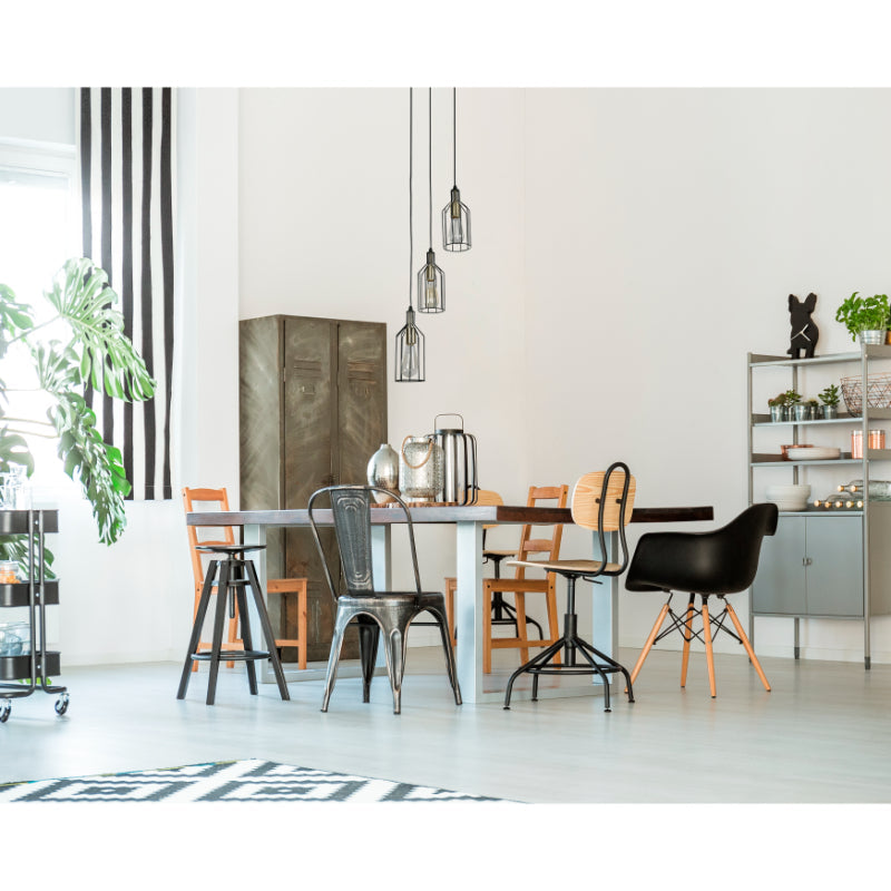 LAMP. COLGANTE NEGRO 3L E27 60W